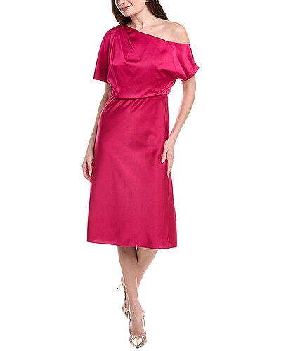 aidan mattox crepe back satin midi dress Aidan Mattox Women's Crepe Back Satin Midi Dress - Brown - Size 12