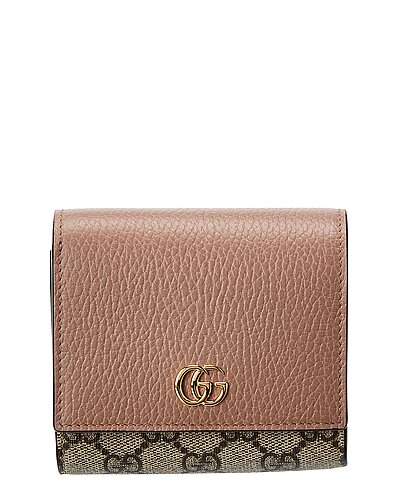 Gucci GG Marmont Medium GG Supreme Canvas & Leather Bifold Wallet
