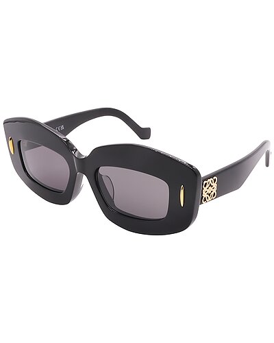 Loewe LW40114F Woman\'s Sunglas Loewe LW40114F Anagram Sunglasses in Black – Designer Daydream main image 2