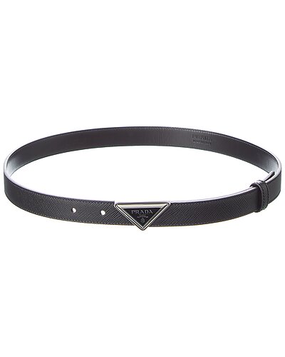 Prada Logo Saffiano Leather Belt