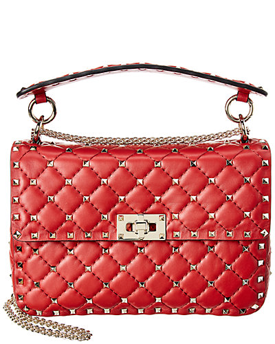 Valentino Rockstud Spike Medium Leather Shoulder Bag