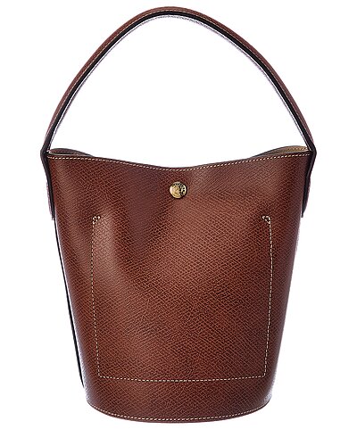 Longchamp Le Pliage Cuir De Russie Leather Bucket Bag