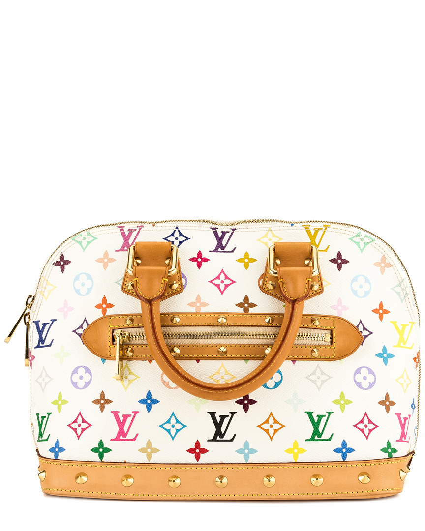 white monogram multicolore canvas alma pm in nocolor