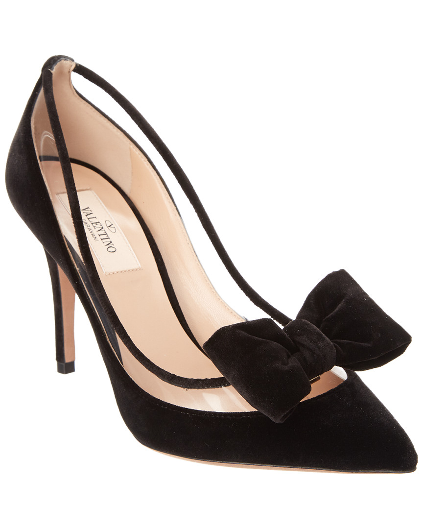 dollybow velvet pump in black