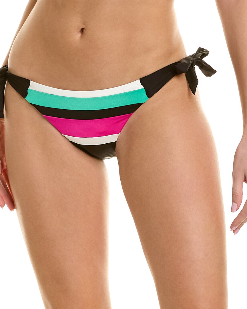 Trina Turk Tie Side String Bikini Bottom In Black Modesens