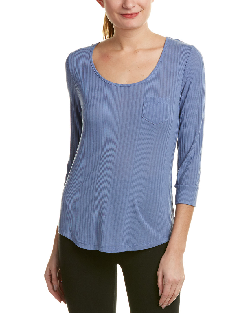 variegated rib top in blue