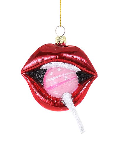 Cody Foster & Co. Lips with Sucker Ornament 