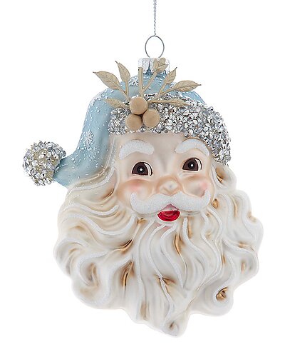 Kurt Adler 5.25in Glass Santa Head Ornament