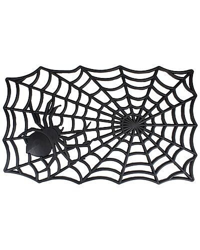Northlight Spider Web Rectangular Halloween Doormat