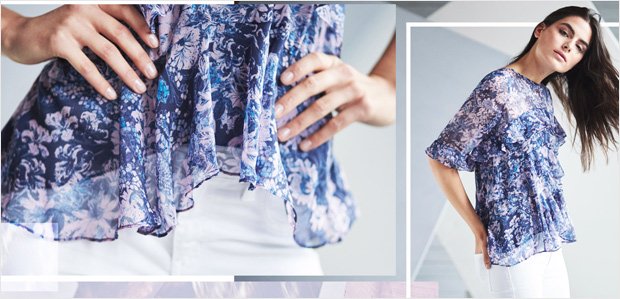Printed Tops + White Denim = Outfit, Complete 