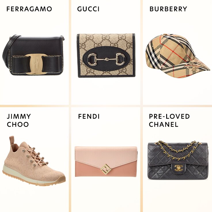 Ferragamo, Gucci, Burberry, Jimmy Choo, FENDI, & Pre-Loved Chanel: Shop the Icons for Less