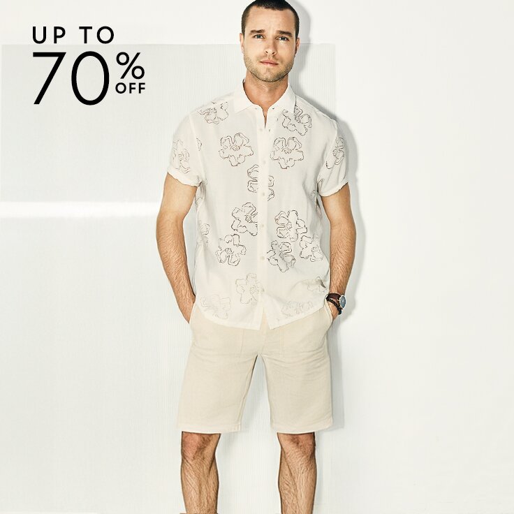 Up to 70% Off: Men’s Warm-Weather Whites