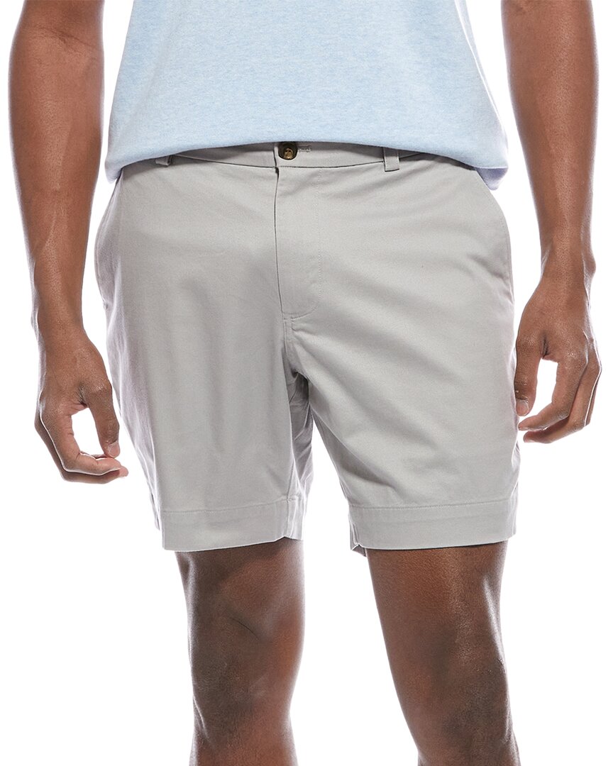 Brooks Brothers Washed Chino Short In Gray