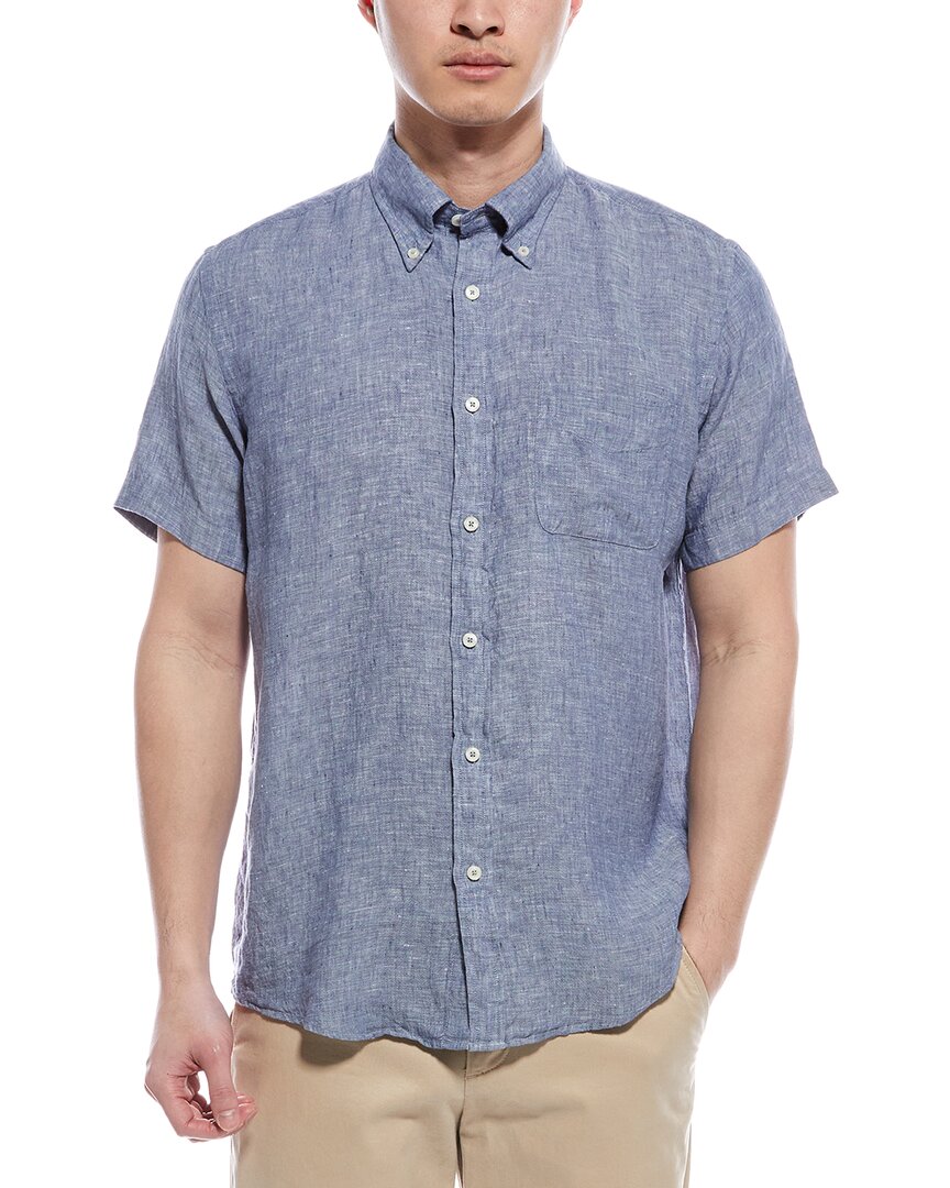 Brooks Brothers Sport Fit Linen Short Sleeve Button-down Shirt