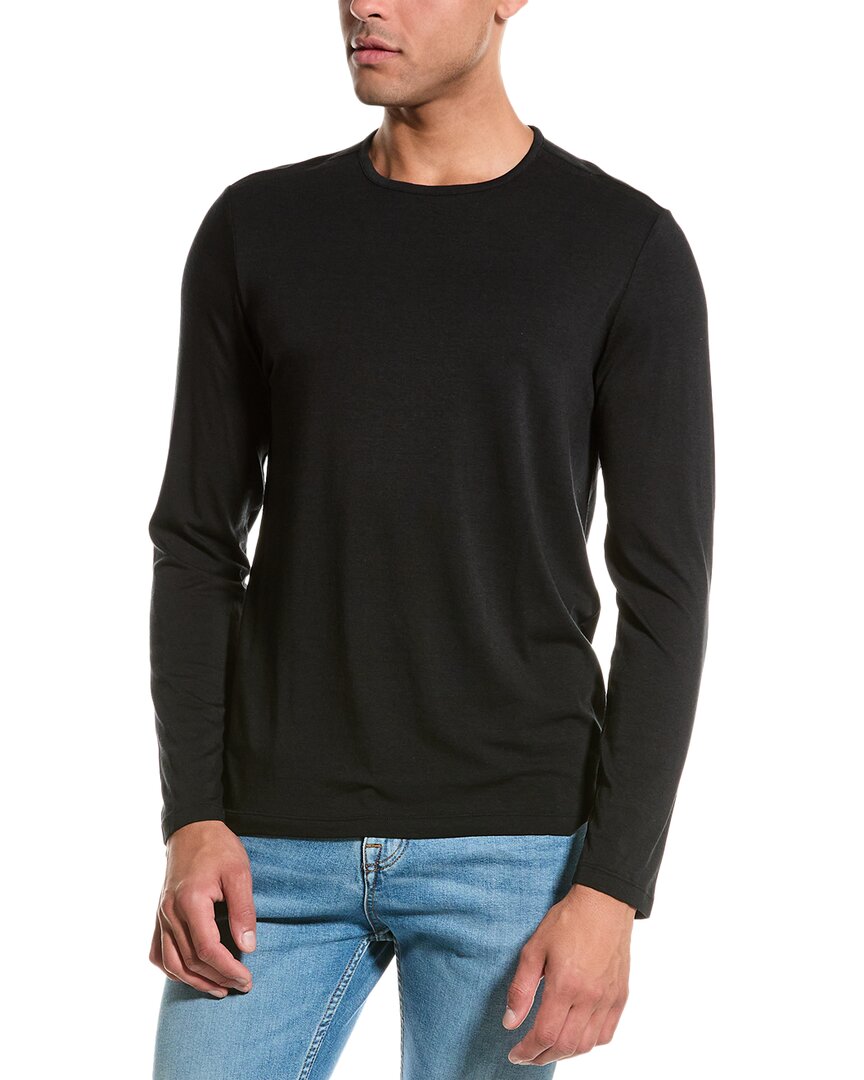 Barefoot Dreams Malibu Collection Seamed T-shirt In Black