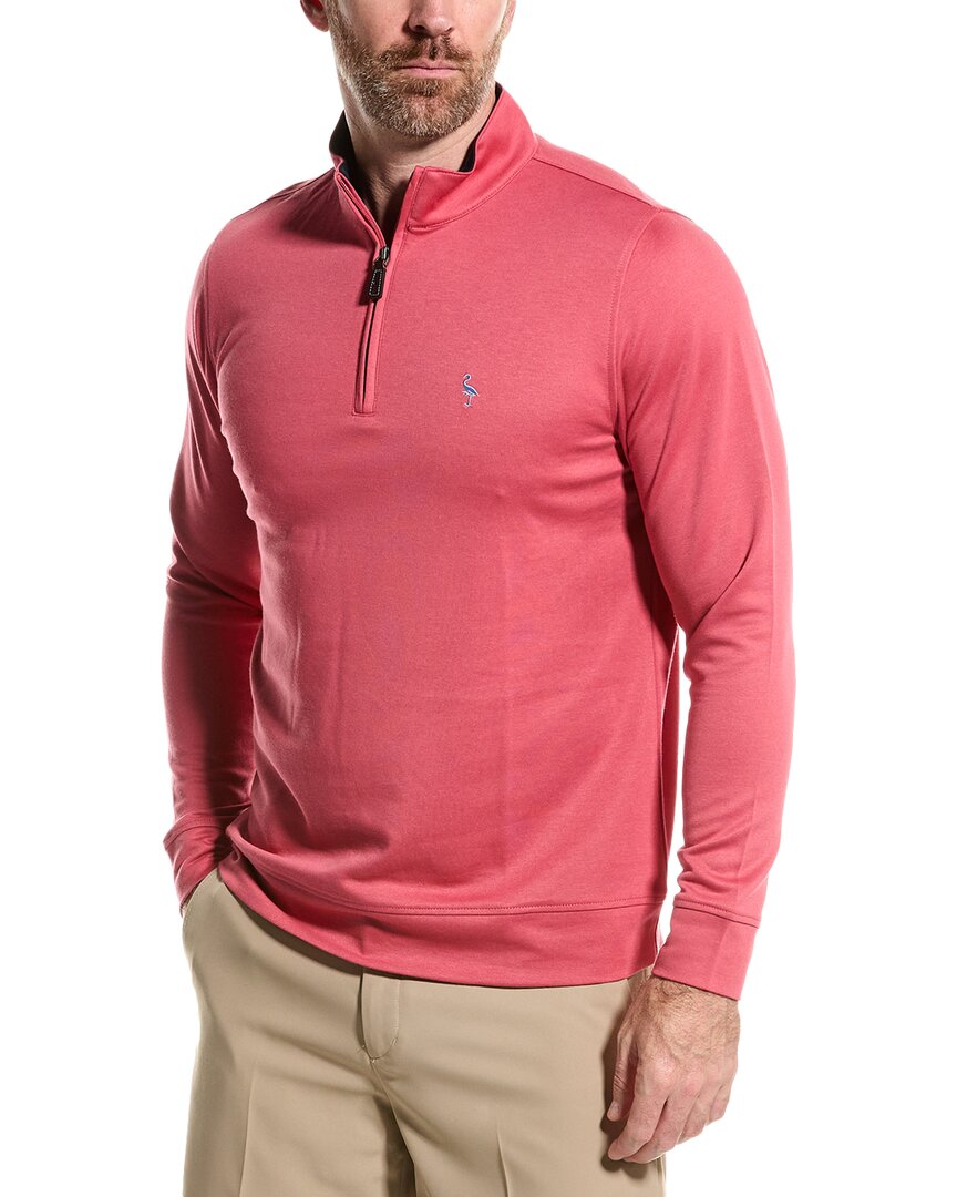 Tailorbyrd 1/4-zip Mock Pullover In Red