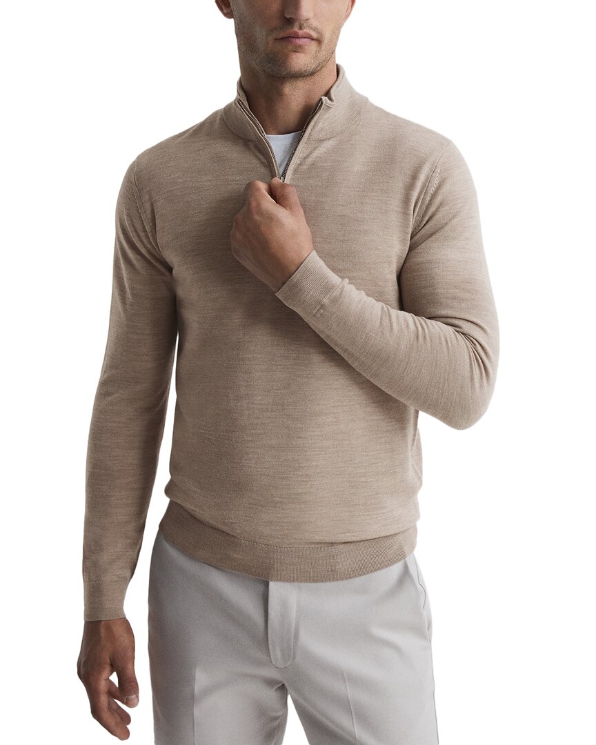 Reiss Blackhall Long Sleeved Merino Funnel Neck Sweater