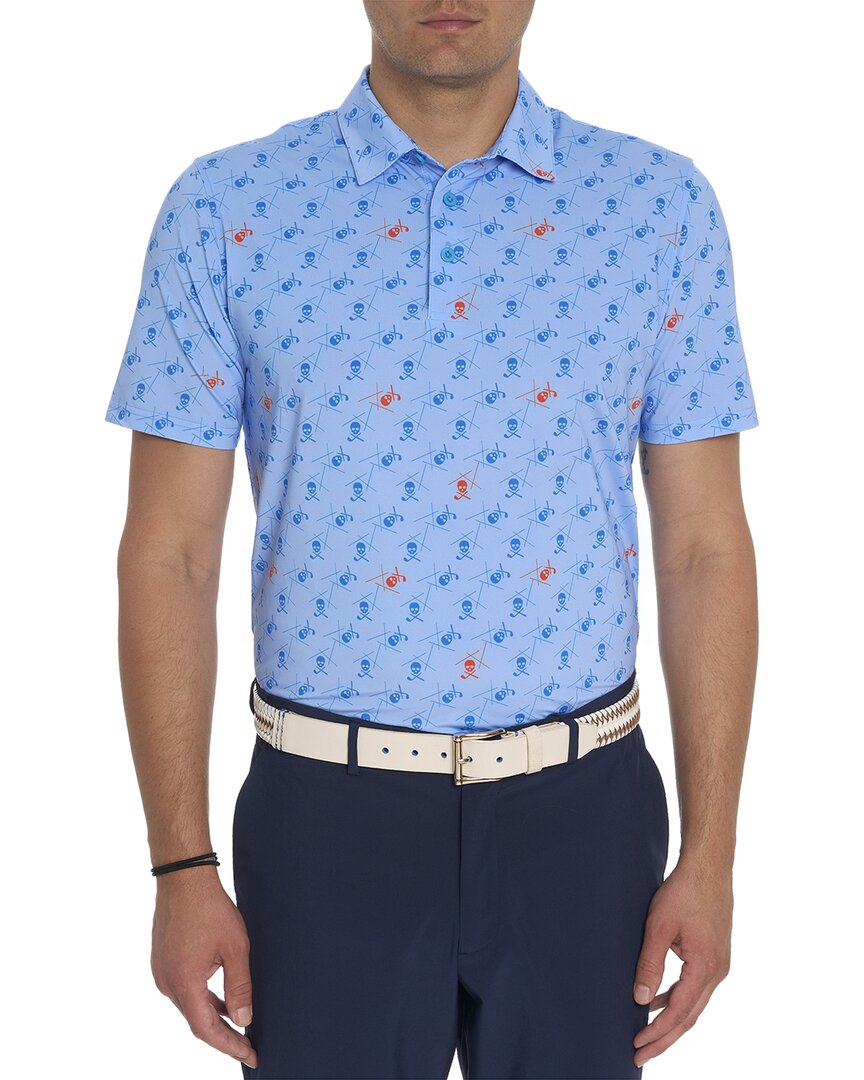 Robert Graham Stinger Knit Polo Shirt In Blue