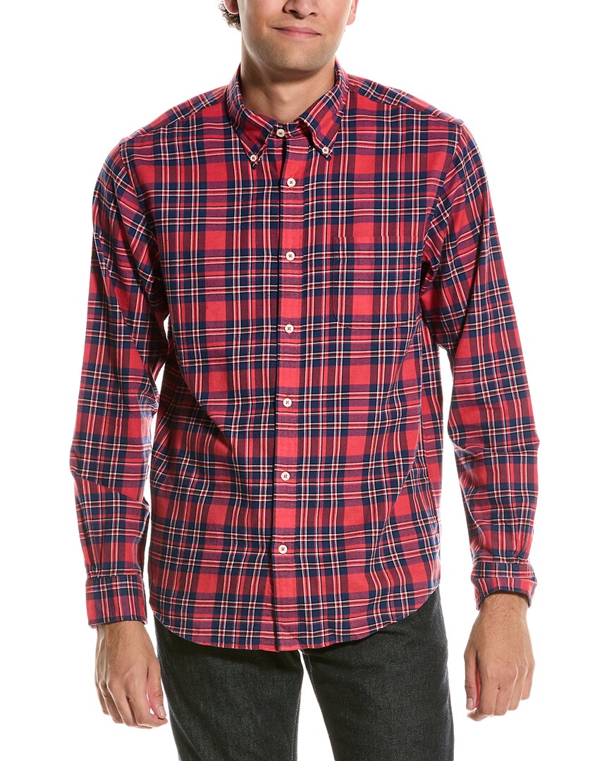 Brooks Brothers Archival Brushed Twill Plaid Shirt In Red