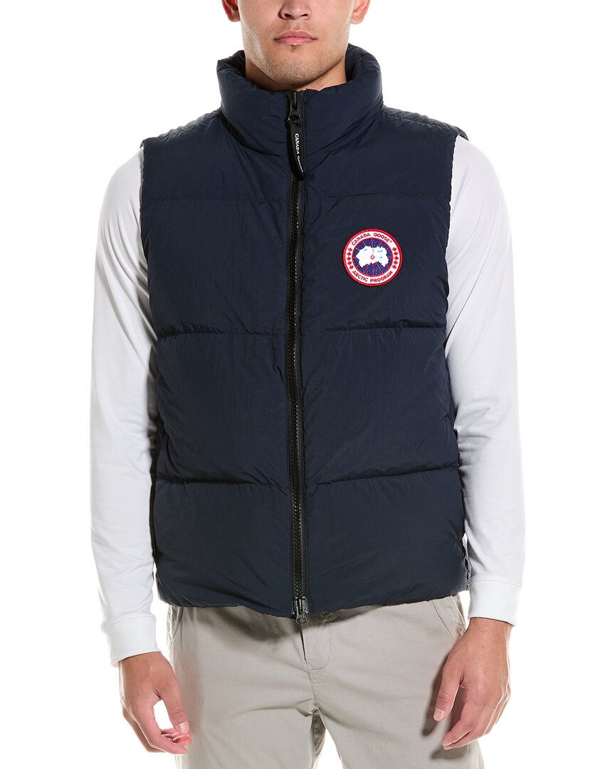 Shop Canada Goose Lawrence Puffer Vest In Blue