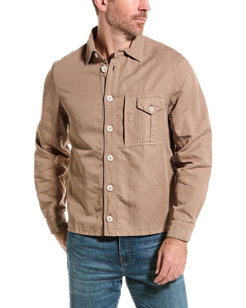 Shop Brunello Cucinelli Linen-blend Shirt Jacket