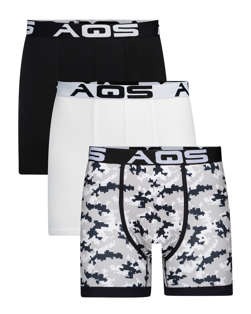 Aqs Men's 3-pack Assorted Boxer Briefs
