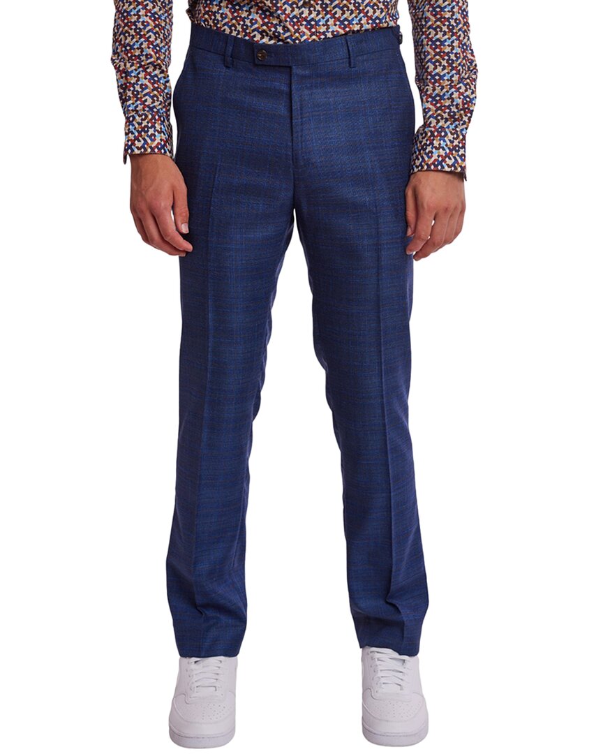 Paisley & Gray Downing Slim Flat Front Windowpane Dress Pants