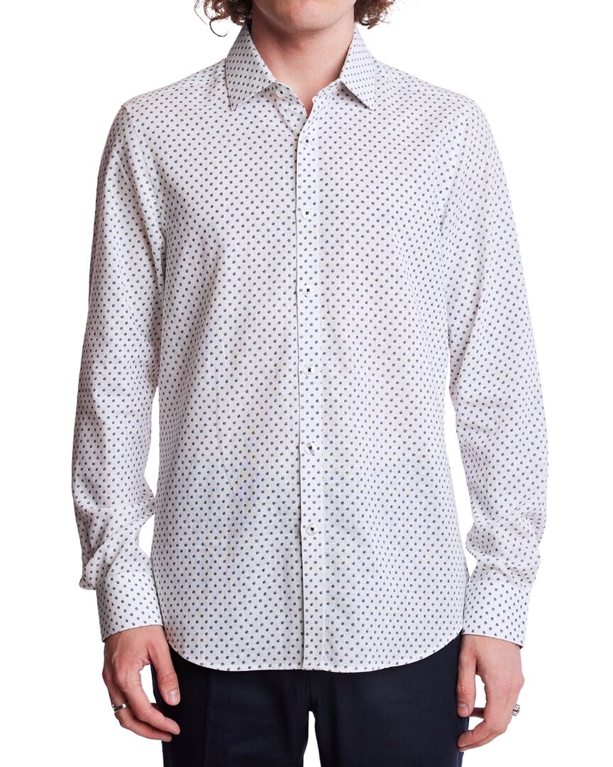 Paisley & Gray Samuel Spread Collar Linen-blend Shirt
