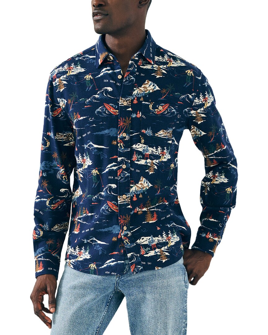 Faherty Plaid Super Brushed Stretch Flannel Button-up Shirt