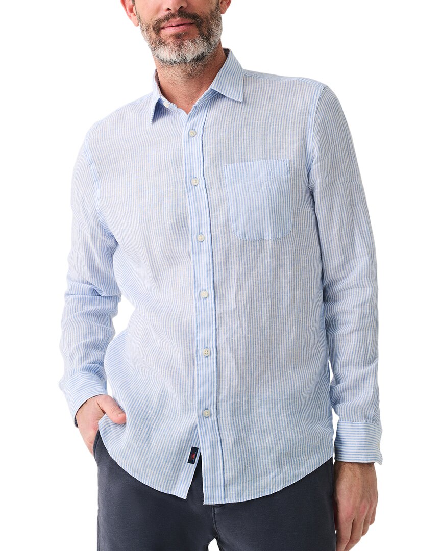 Faherty Laguna Stripe Linen Button-up Shirt