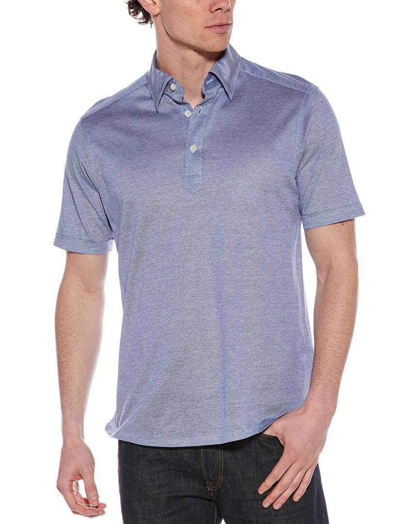 Eton Contemporary Fit Oxford Pique Shirt In Blue