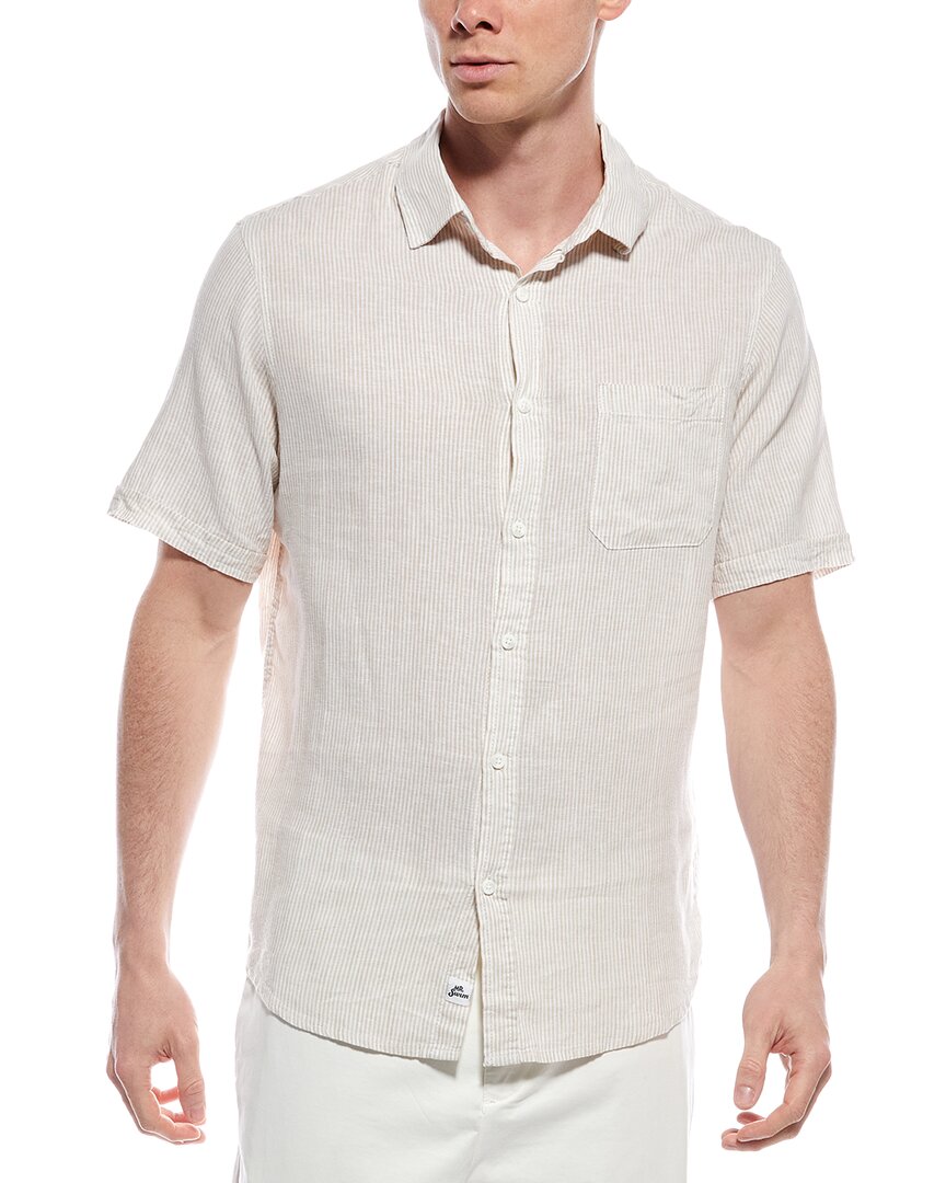Mr. Swim Stripe Linen-blend Shirt
