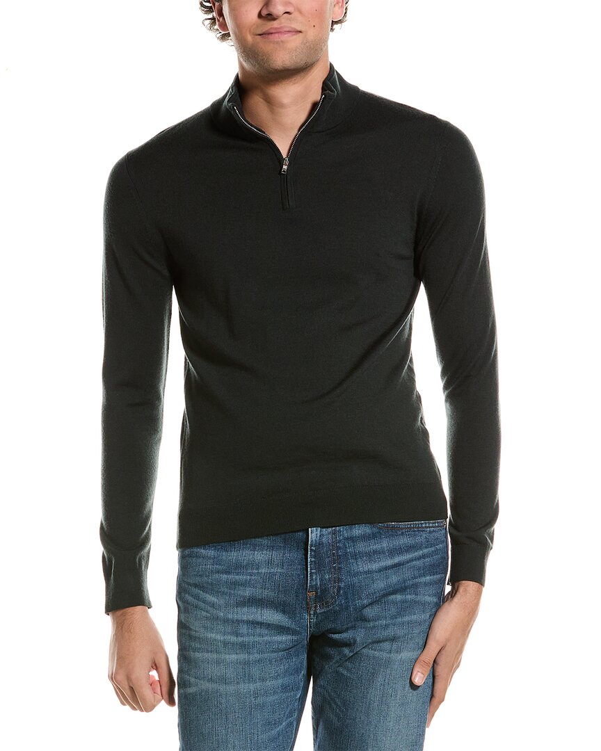 Reiss Blackhall Merino Wool 1/2-zip Funnel Neck Sweater In Green