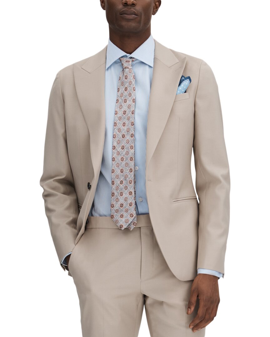 Reiss Dillon Peak Plain Blazer In Brown