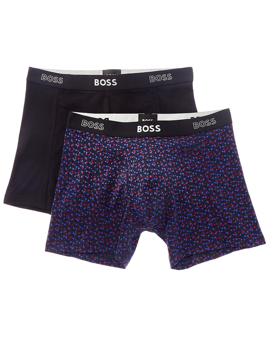 Hugo Boss Two-pack Of Boxer Briefs With Logo Waistbands