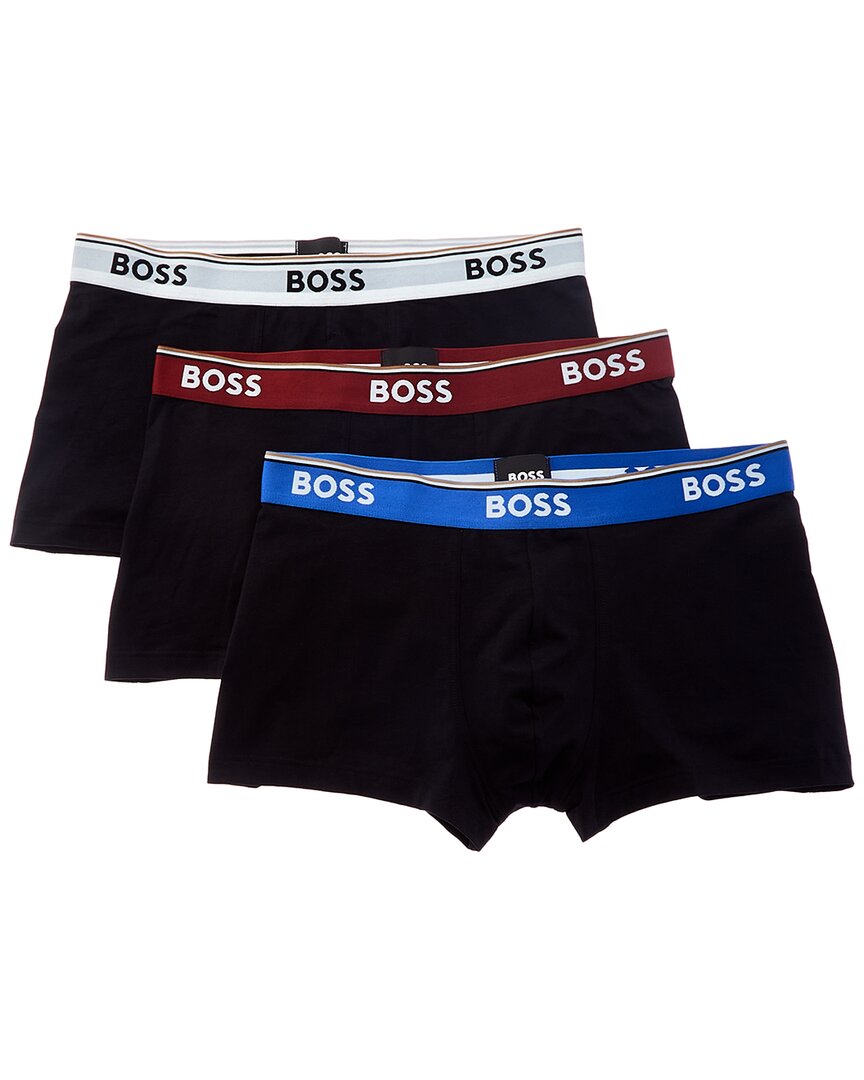 Hugo Boss 3pk Power Boxer Trunk In Black