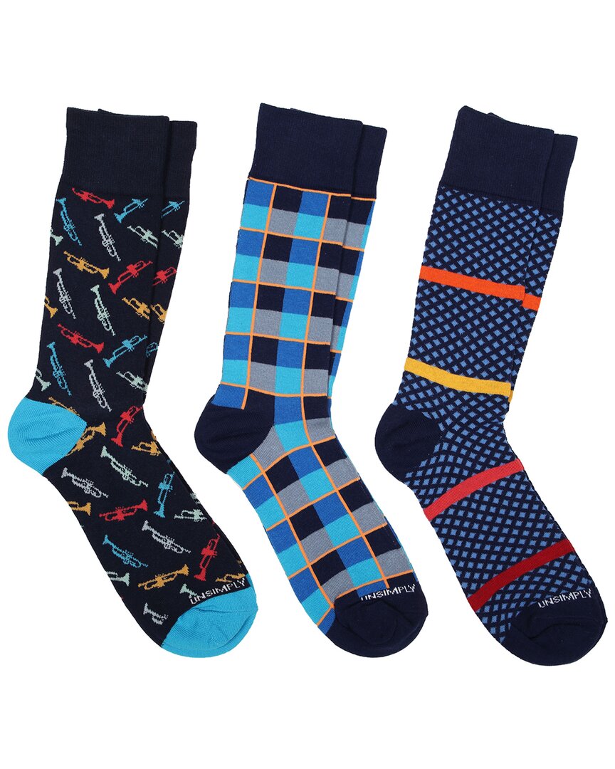 Unsimply Stitched Set Of 3 Crew Sock