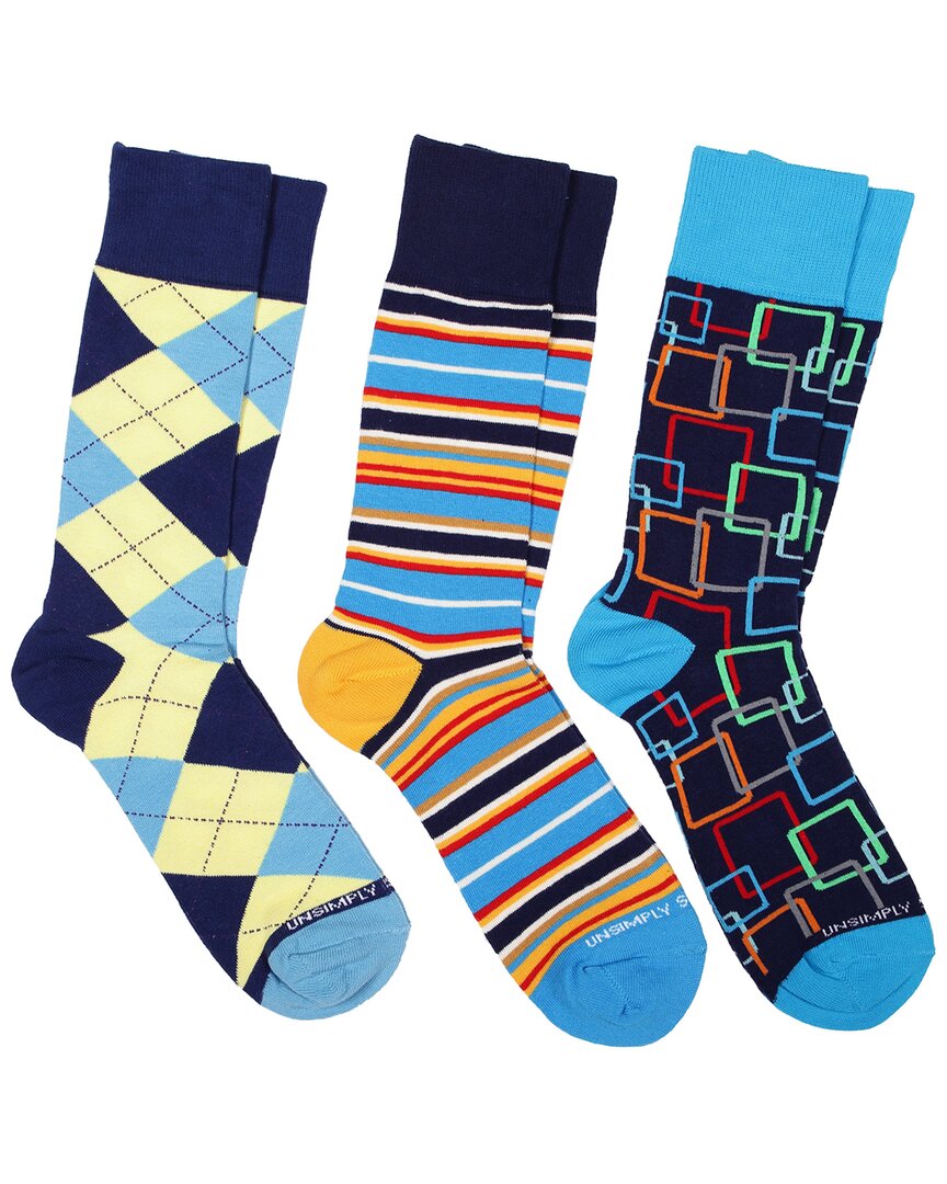 Unsimply Stitched Set Of 3 Crew Sock