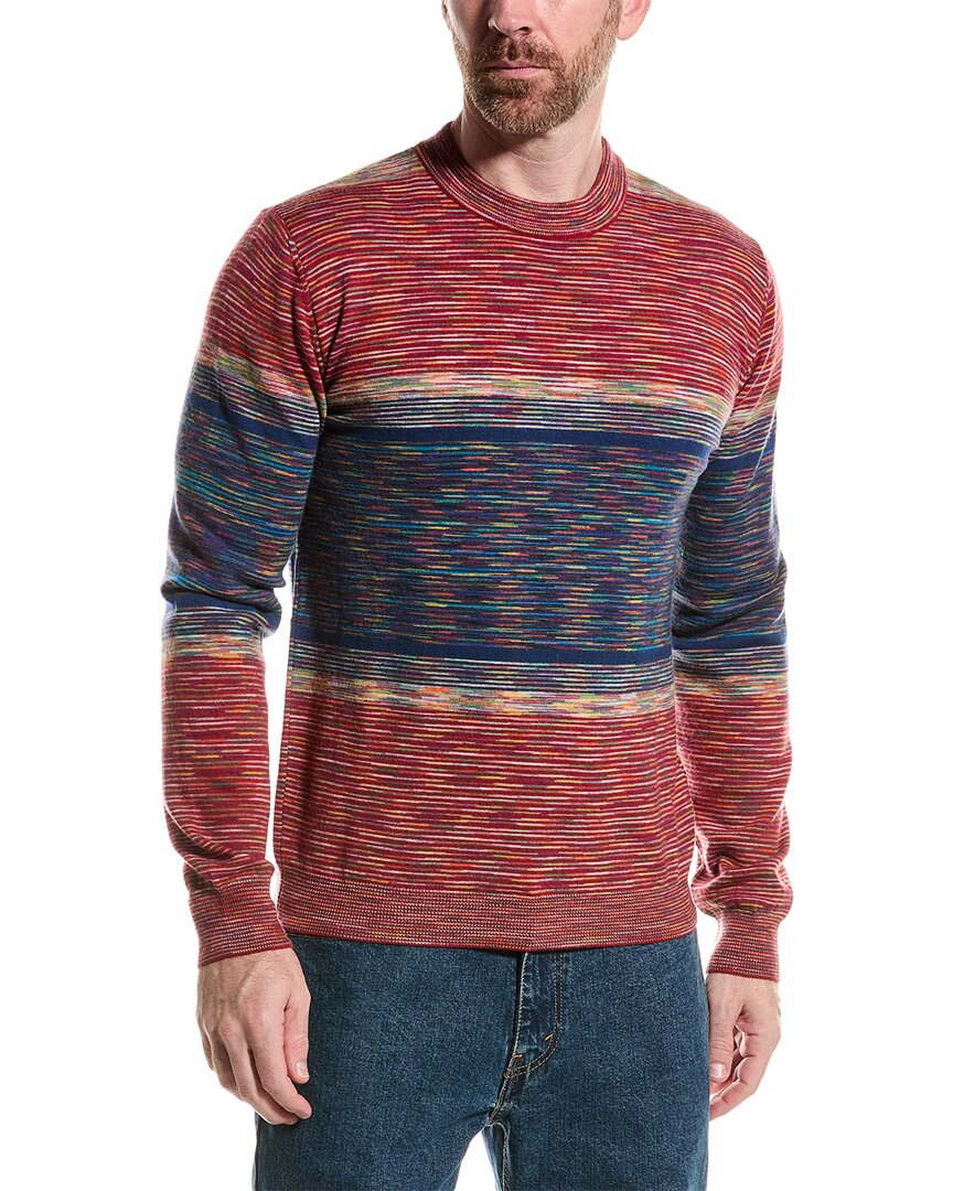 Shop M Missoni Wool Crewneck Sweater In Red