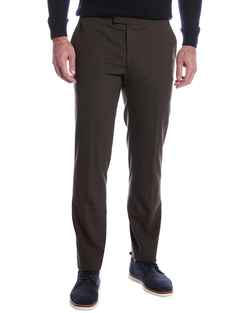 Shop Reiss Plain Mixer Wool-blend Trouser In Brown