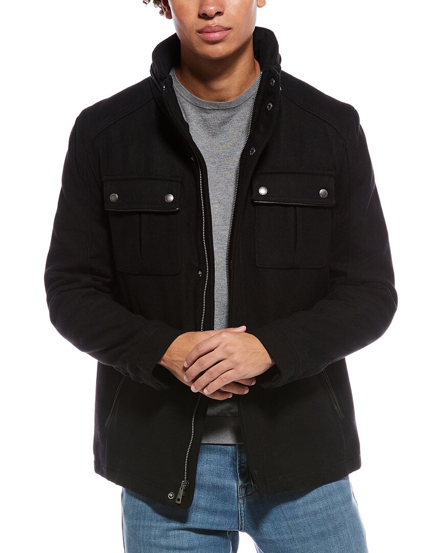 Cole Haan Signature Cole Haan Wool-blend Jacket In Black