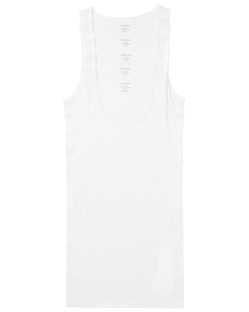 Calvin Klein Men's 5-pack Cotton Classics Tank Top Undershirts