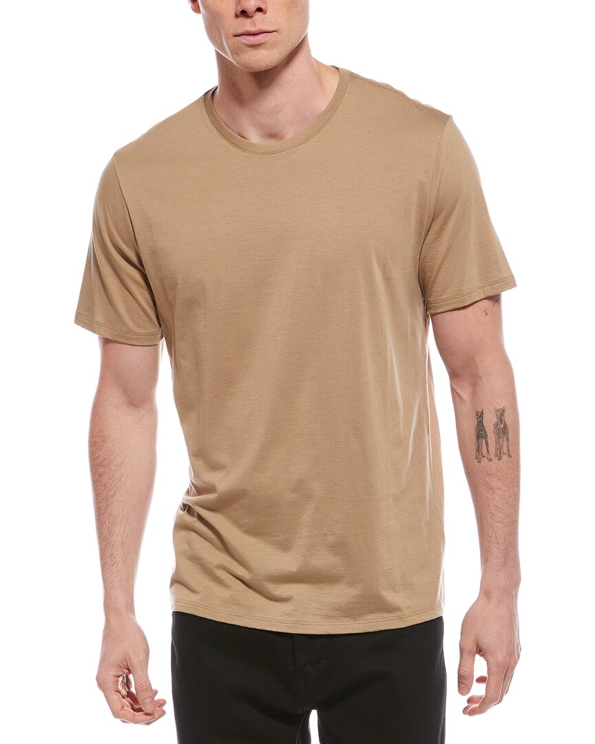 Vince Solid T-shirt In Brown