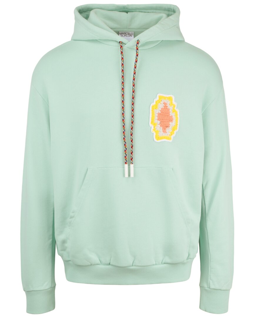 Marcelo Burlon County Of Milan Macrame Cross Patch Hoodie