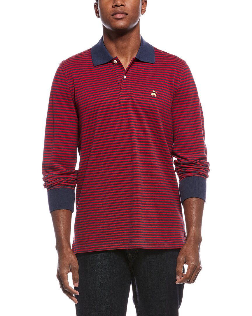 Brooks Brothers Pique Polo Shirt In Burgundy