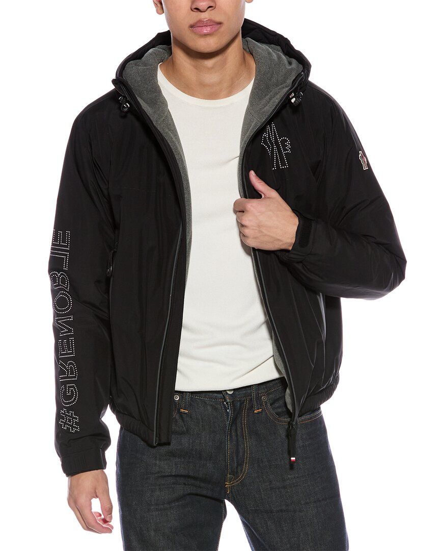 Moncler Fleece Lined Jacket In Black