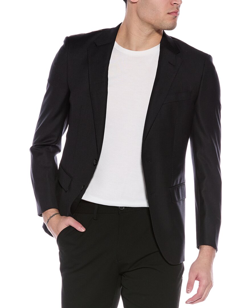 Hugo Boss Slim Fit Wool-blend Suit Jacket In Black