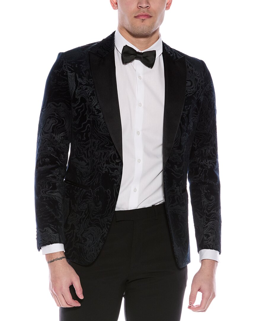 HUGO BOSS BOSS HUGO BOSS SLIM FIT JACQUARD VELVET JACKET