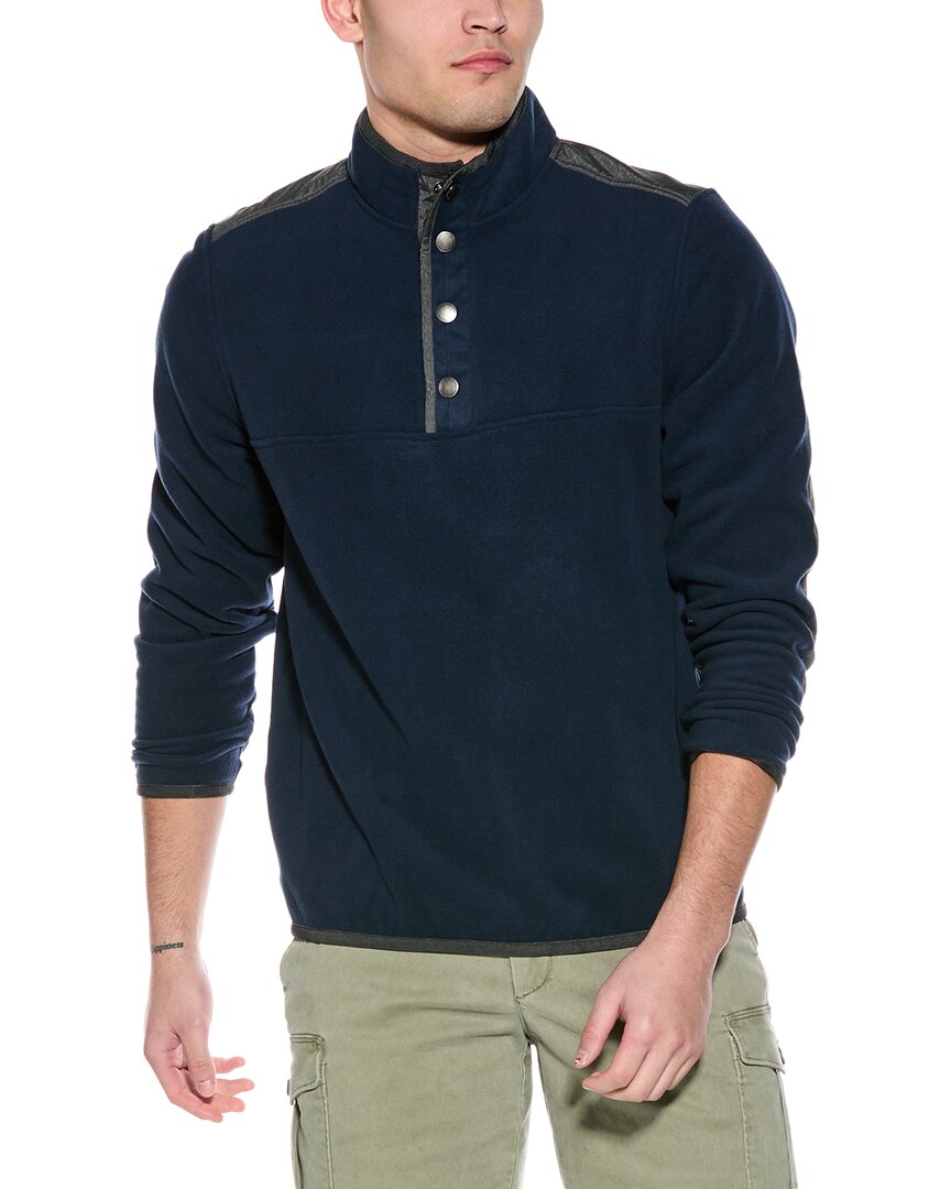 Tommy Bahama Field Runner Snap Mock Pullover In Blue