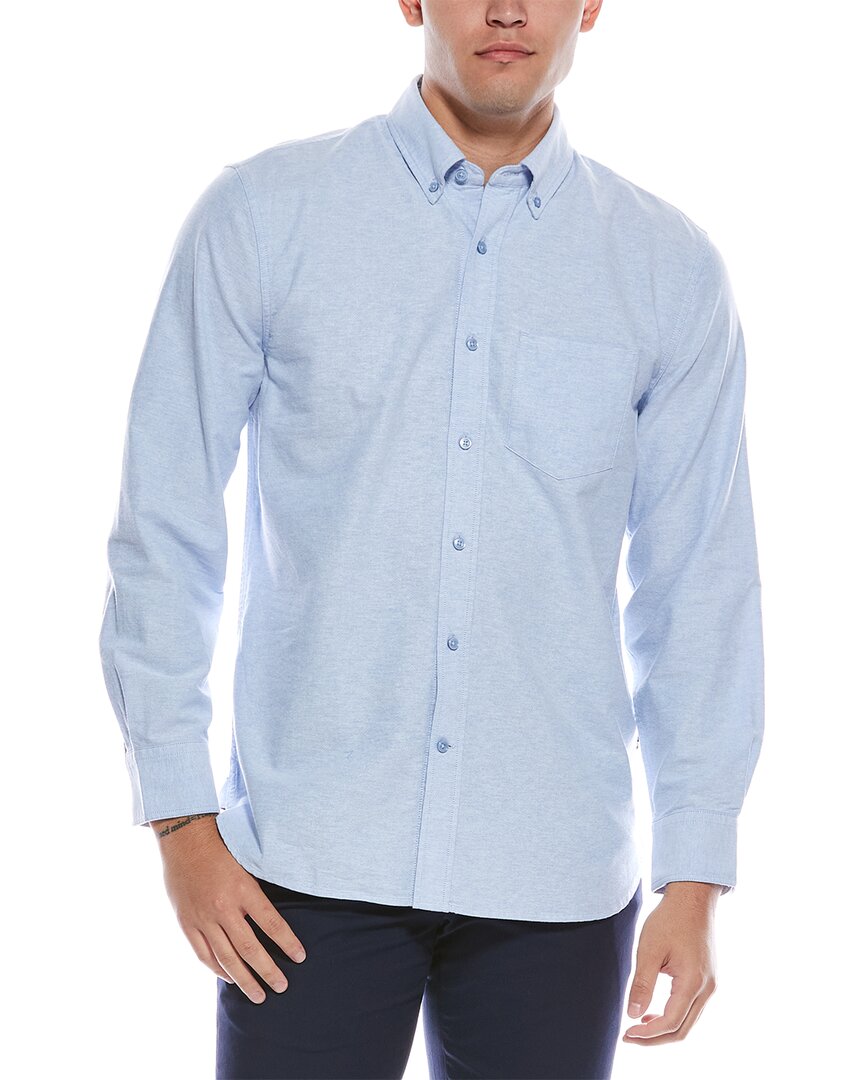 7 For All Mankind Oxford Shirt In Blue